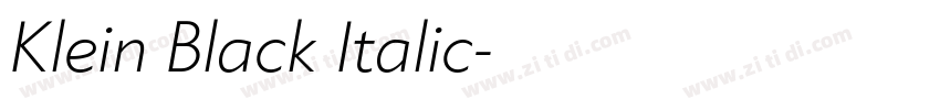 Klein Black Italic字体转换